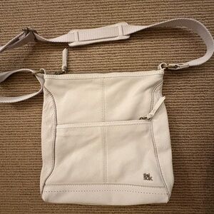 White Leather Crossbody Bag
